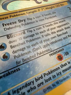 Articuno 2/62 Jungle Holo MP Pokemon WOTC 1999 Vintage - Image 5