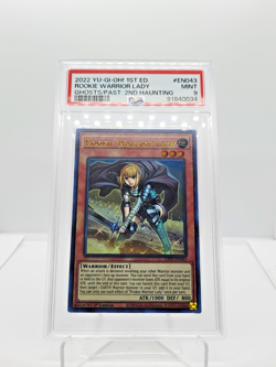 PSA 9 2022 Yugioh Rookie Warrior Lady GFP2-EN043 1st Edition - Image 1