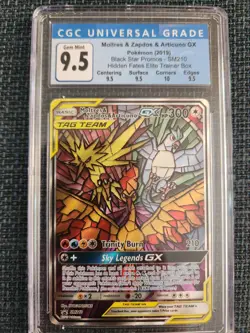 Pokemon TCG Moltres Zapdos Articuno GX Black Star Promo Card SM210 CGC 9.5 Mint - Image 1