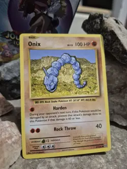 pokemon Cards Onix Basic 1pcs+1pcs Sleeve 2016 #61/108 - Image 1