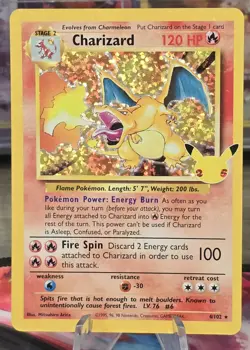 Pokemon TCG Charizard 25th Celebrations Holo Card 4/102 NM Fast Dispatch - Image 1