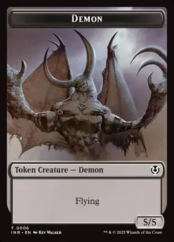 Human Cleric // Demon FOIL - MTG Token Innistrad Remastered Tokens INR #19 - Image 2