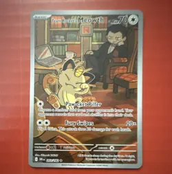 Pokemon Team Rocket's Meowth 203/182 Destined Rivals Illustration Rare Holo 70 … - Image 1