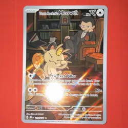 Pokemon Team Rocket's Meowth 203/182 Destined Rivals Illustration Rare Holo 70 … - Image 2