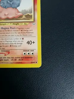 Pokemon Card Magcargo 33/64 Neo Revelation Uncommon WOTC - Image 5