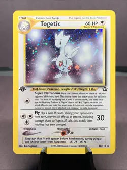 Pokemon TCG 1st Edition Togetic Neo Genesis 16/111 Holo Rare VTG WOTC 2000 - Image 1