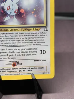 Pokemon TCG 1st Edition Togetic Neo Genesis 16/111 Holo Rare VTG WOTC 2000 - Image 4