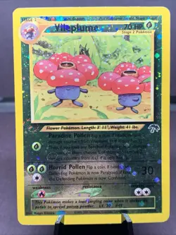 Pokemon TCG Vileplume 17/18 Southern Islands Holo Rare WOTC VTG 2001 Swirl - Image 1