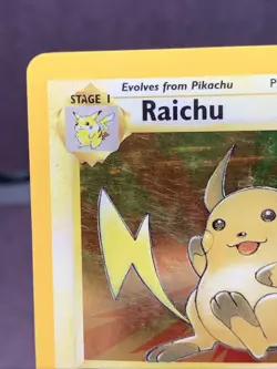 Pokemon TCG 1st Edition Raichu 14/62 Fossil Set Holo Rare VTG WOTC 1999 - Image 2