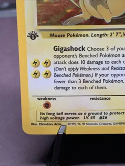 Pokemon TCG 1st Edition Raichu 14/62 Fossil Set Holo Rare VTG WOTC 1999 - Image 4