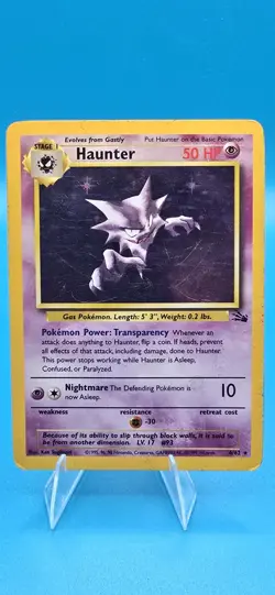 Pokemon Haunter Card 1999 Fossil Set Holo Trading Card Game - Image 1