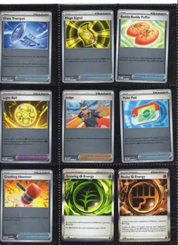 🔥 Pokemon TCG Lot - 9x Reverse Holo/Holo Trainers - Mixed Sets - Image 1