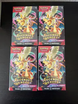 4x boxes Pokemon TCG: Mega Evolution-Ascended Heroes Booster Bundle (6 Packs) - Image 1