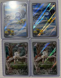 Pokemon Phantasmal Flames 2x Piplup 098 And 2x Meowth 106 - Image 1