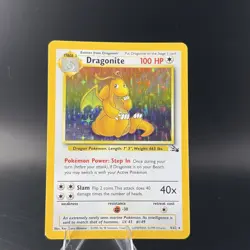 Pokemon TCG Dragonite 4/62 Fossil Set Holo Rare WOTC VTG 1999 NM/LP+ - Image 1