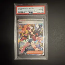 Pokemon TCG 2025 Hilda 171/086 White Flare Special Illustration Rare PSA 10 - Image 1