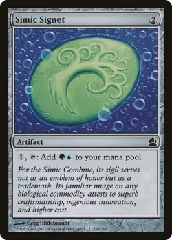 Simic Signet Commander HEAVILY PLD Artifact Common MAGIC GATHERING CARD ABUGames - Image 1