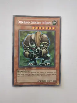 YUGIOH GREEN BABOON DEFENDER OF THE FOREST SECRET RARE RP02-EN099 LP - Image 1