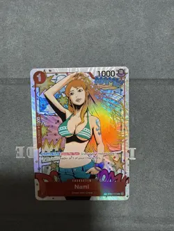One Piece Card Game Nami ST01-007 Wings Of The Captain Alternate Art Parallel NM - Image 1