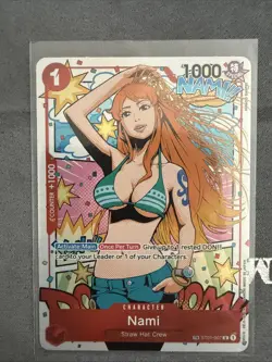 One Piece Card Game Nami ST01-007 Wings Of The Captain Alternate Art Parallel NM - Image 2