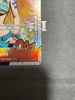 One Piece Card Game Nami ST01-007 Wings Of The Captain Alternate Art Parallel NM - Image 5