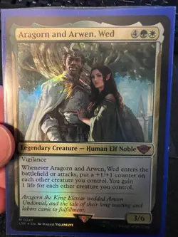 Aragorn and Arwen, Wed - LOTR MTG 0287 Foil Card Near Mint Condition - Image 1