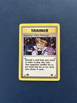 Imposter Oak’s Revenge 1st Edition Team Rocket 76/82 WOTC Pokemon 2000 - Image 3