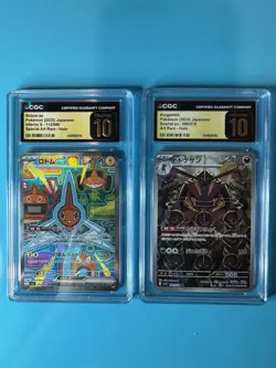 CGC PRISTINE 10 GEM MINT Rotom ex SAR + Kingambit AR Japanese Pokemon Bundle Lot - Image 1
