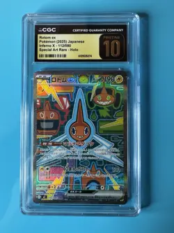 CGC PRISTINE 10 GEM MINT Rotom ex SAR + Kingambit AR Japanese Pokemon Bundle Lot - Image 4