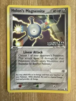 Holon's Magnemite - 70/113 - Pokemon Delta Species Reverse Holo Rare LP - Image 1