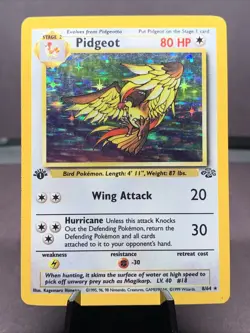 Pokemon TCG 1st Edition Pidgeot 08/64 Jungle Holo Rare WOTC VTG 1999 - Image 1