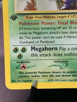 Pokemon TCG 1st Edition Heracross 6/111 Neo Genesis Holo Rare WOTC VTG 2000 - Image 5