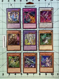 (18) Yugioh Secret Rare Card Lot Rarity Collection 5 V! - Image 2
