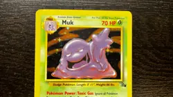 POKEMON TCG - ENGLISH FOSSIL SET MUK 13/62 HOLO RARE CARD LP MP - Image 2