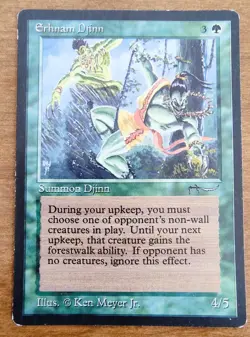 Erhnam Djinn - Arabian Nights 1993 - EX - Magic the Gathering - MTG - Image 1