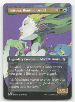 Tatyova, Benthic Druid (Borderless) 687 Commander Masters MTG NM - Image 1