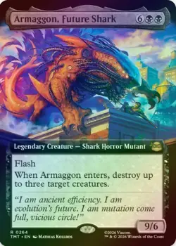 1 x Armaggon, Future Shark - Extended Art - Foil - TMT - LP - MTG - Image 1