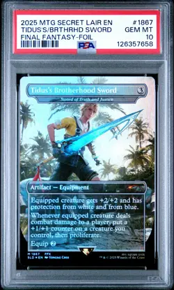2025 MTG SECRET LAIR DROP #1867 TIDUS'S BROTHERHOOD SWORD PSA 10 - Image 1