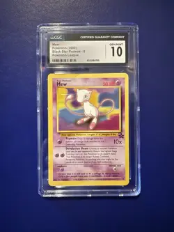 2000 Pokemon Black Star Promos #8 Mew Pokemon League CGC 10 PSA 10 Quality - Image 1