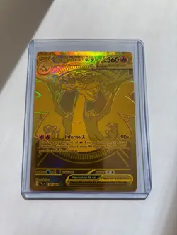 Pokemon TCG - Mega Charizard X ex Gold Hyper Rare 130/094 Phantasmal Flames #130 - Image 1
