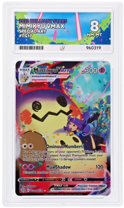 Pokemon TCG - Mimikyu VMAX Brilliant Stars TG17/TG30 Graded Ace 8 NM-MT - Image 2