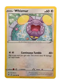 New: 2020 Pokemon TCG Whismur 135 Swsh04: Vivid Voltage Regular Common - Image 1