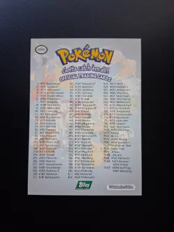 1999 Topps Pokemon First Movie 1st Edition Check List - NM - Image 3