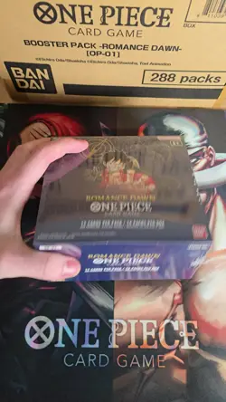 One Piece TCG OP-01 BLUE BOTTOM Romance Dawn Booster Box with Display Case - Image 2