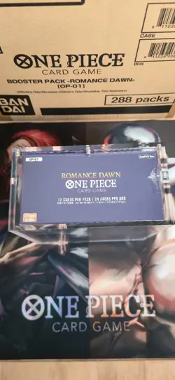 One Piece TCG OP-01 BLUE BOTTOM Romance Dawn Booster Box with Display Case - Image 4