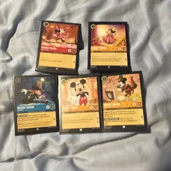 Disney Lorcana TCG 5 Card Lot Mickey Mouse Minnie Mouse EN-1 English - Image 1