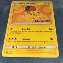 Pokemon TCG Ash's Pikachu SM110 Special Promo Card - Image 3