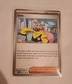 Iono Uncommon Trainer Card Scarlet & Violet Paldea Evolved 185/193 NM - Image 1