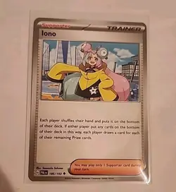 Iono Uncommon Trainer Card Scarlet & Violet Paldea Evolved 185/193 NM - Image 2
