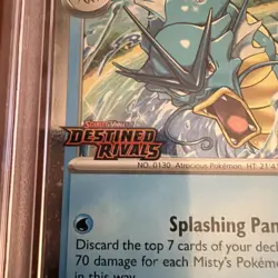 Misty's Gyarados STAFF Promo PSA 10 049/182 Destined Rivals Pokemon Card #962 - Image 4